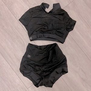 Kandi Kouture Dancewear, Black 2 piece set, size CXL, only worn a few times!